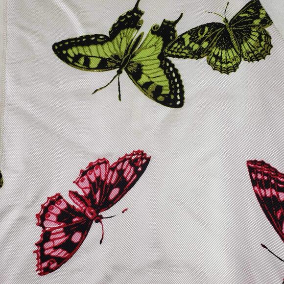 Talbots Sweater Cardigan Silk Butterflies Women’s Size Large L Petite White New - Picture 7 of 10